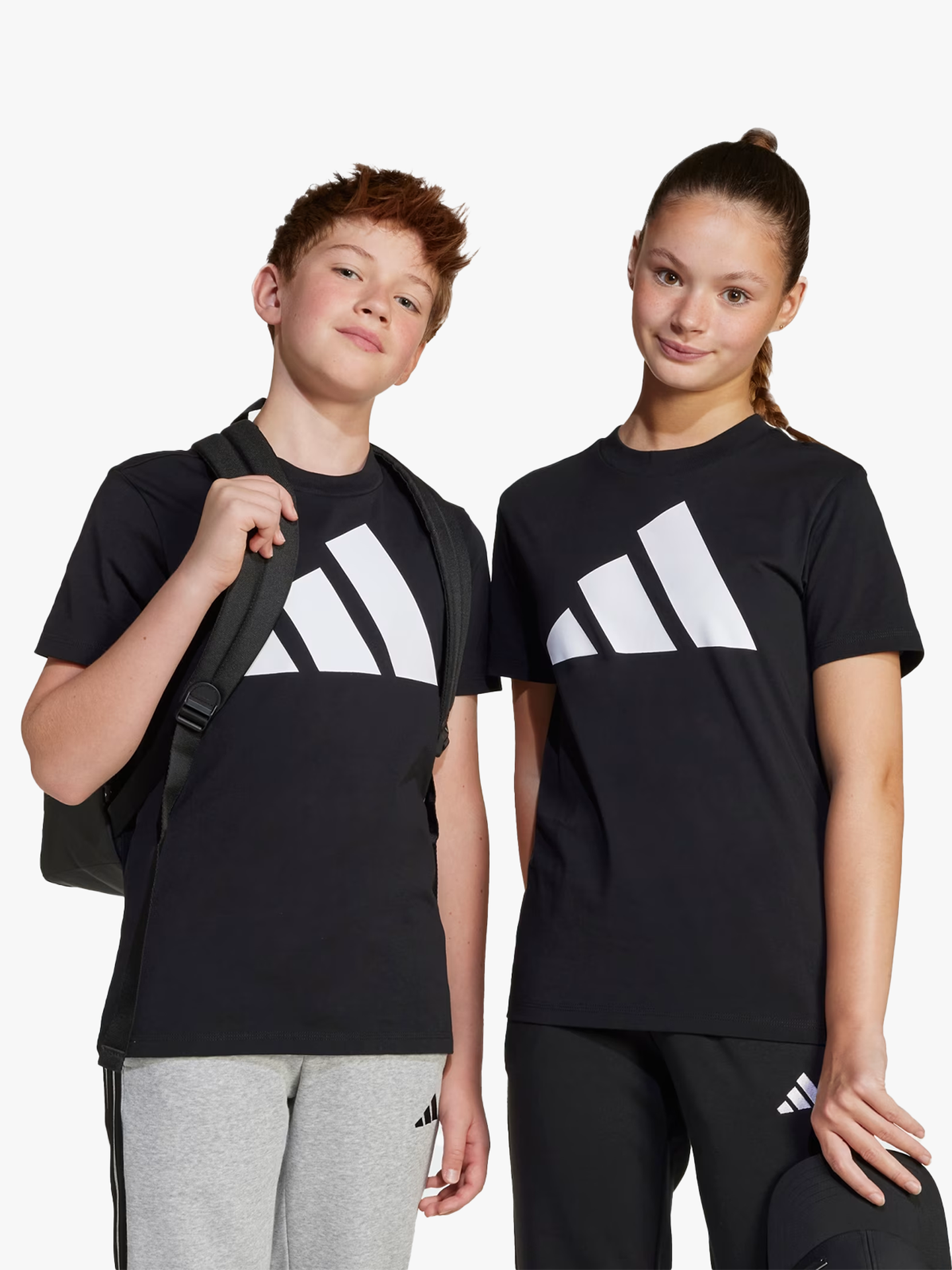 adidas Big Logo Tee 160 Junior Black / White