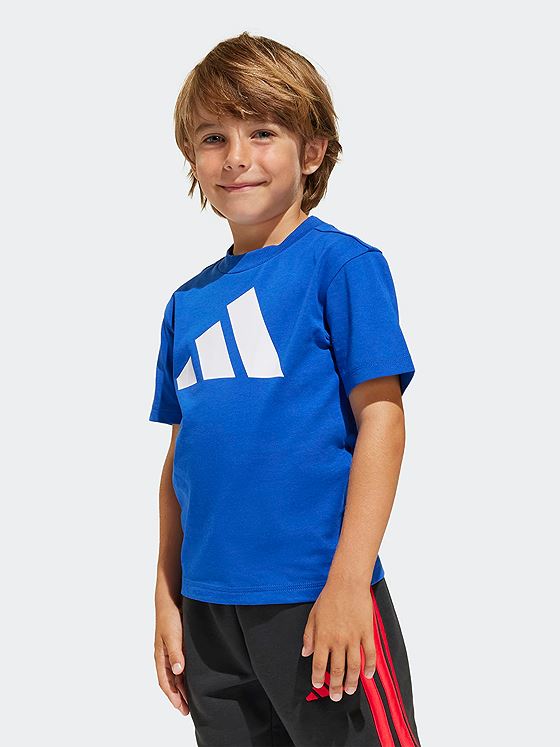 adidas Big Logo Tee 160 Kids Blå