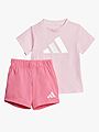 adidas Big Logo T-Set Infant Pink / White