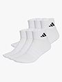 adidas Essentials Ankle 6 Pack White / Black