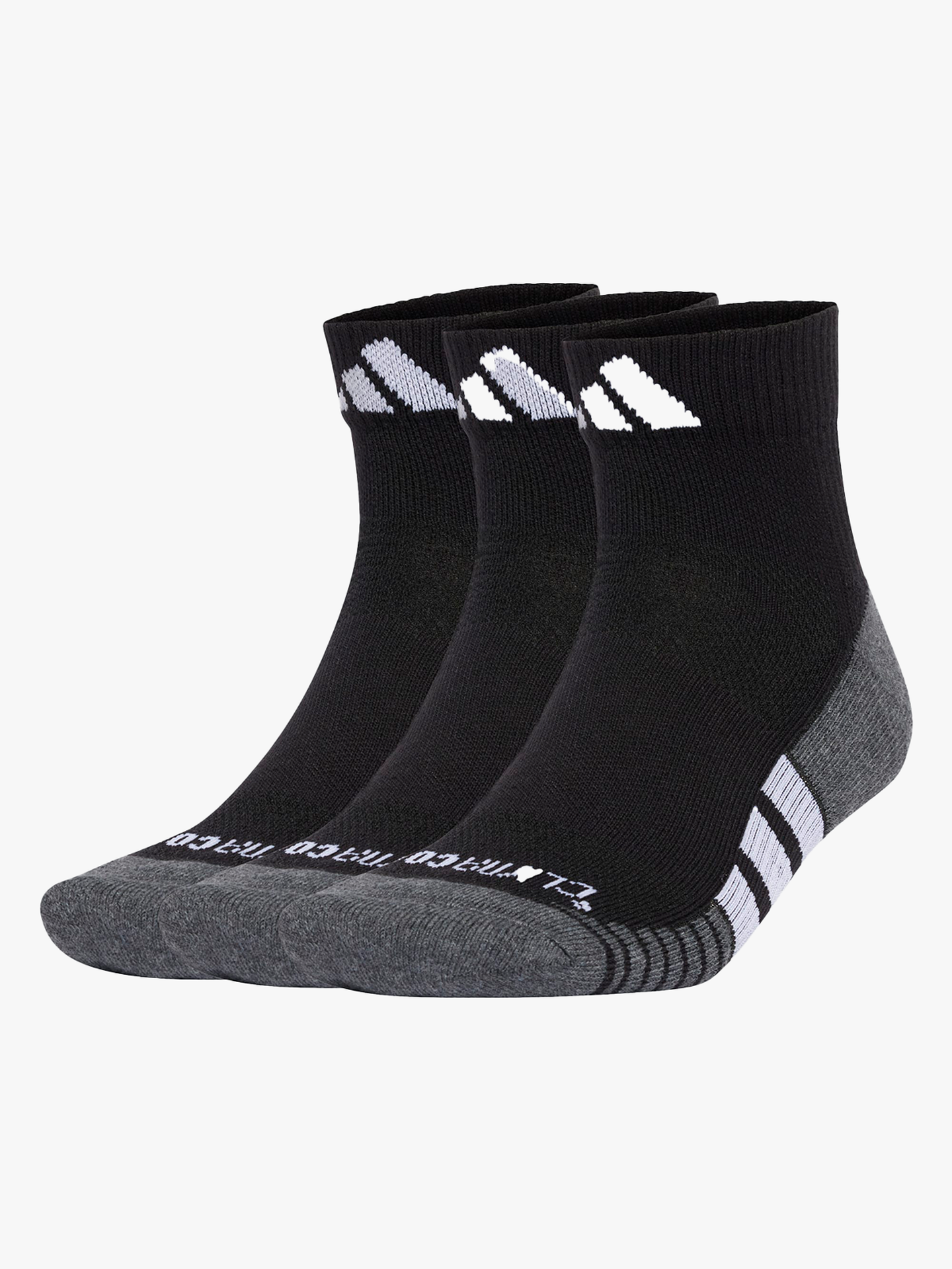 adidas Performance Cush Quarter Socks 3PK BLACK/WHITE