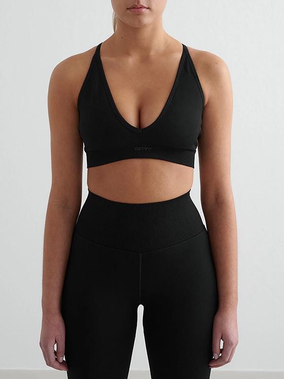Aim'n Shape Seamless Cross Back Bra Black