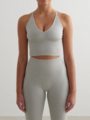 Aim'n Shape Seamless Cross Back Bralette Grey Melange