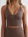 Aim'n Shape Seamless Cross Back Bralette Macchiato
