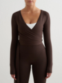 Aim'n Shape Seamless Wrap Top Chocolate