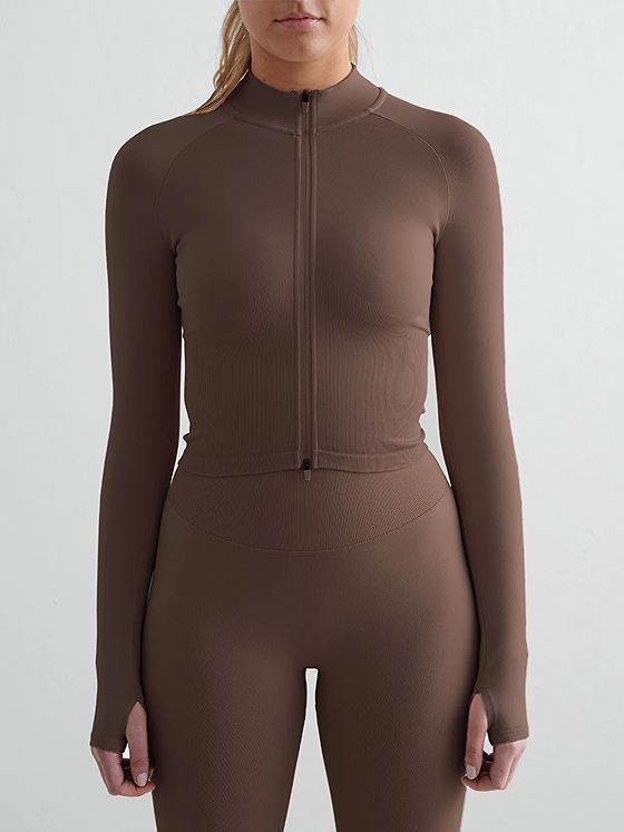 Aim'n Shape Seamless Zip Jacket Macchiato