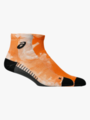 ASICS Performance Run Quarter Sock Brilliant White / Orange Glow