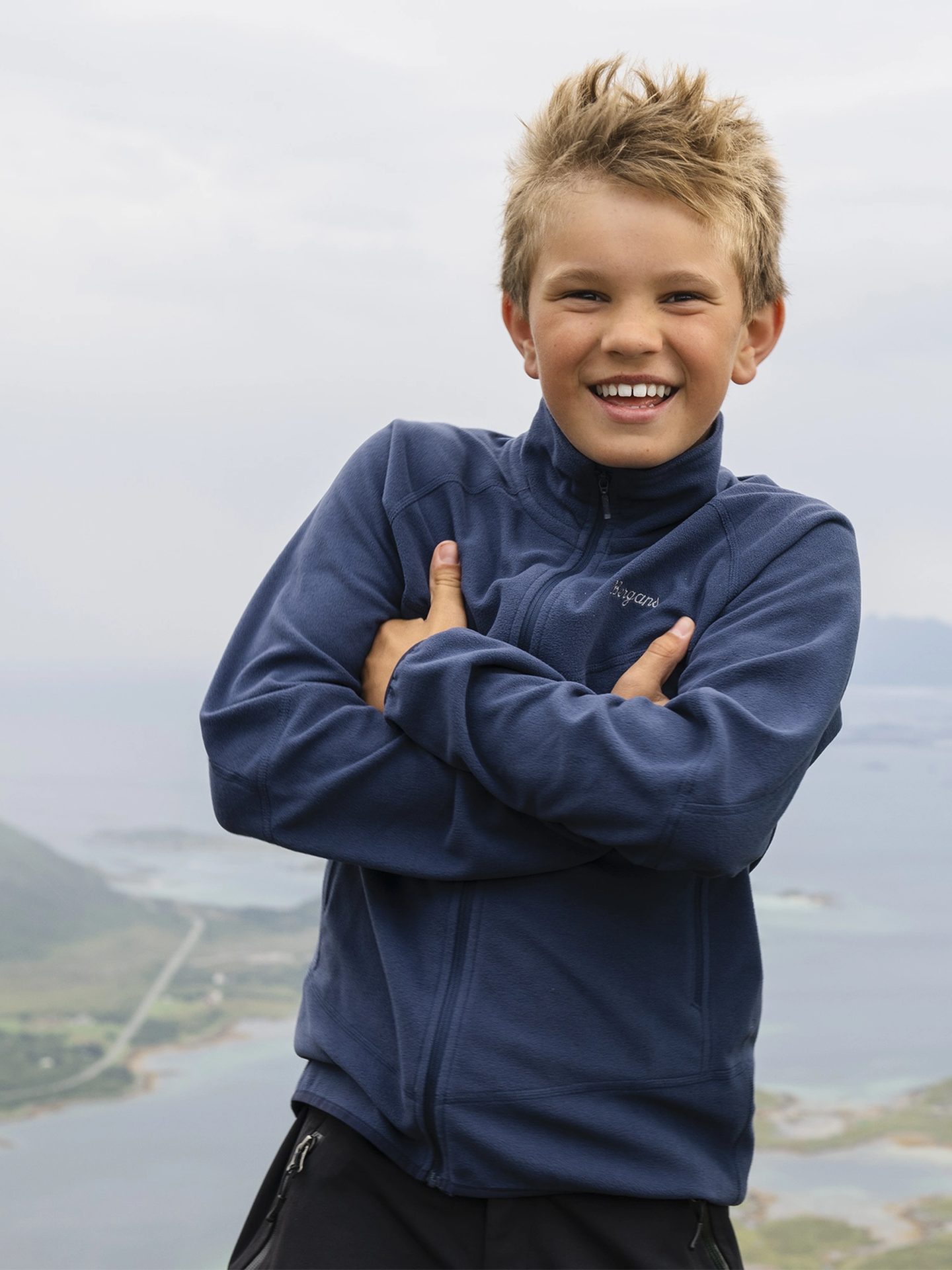 Bergans Junior Fleece Midlayer Jacket Navy Blue