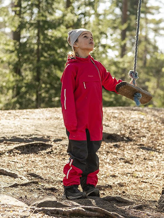 Bergans Lilletind Kids Coverall Alpine Rose / Dark Shadow Grey