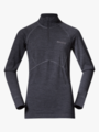 Bergans Inner:Pure Youth Half Zip Solid Dark Grey