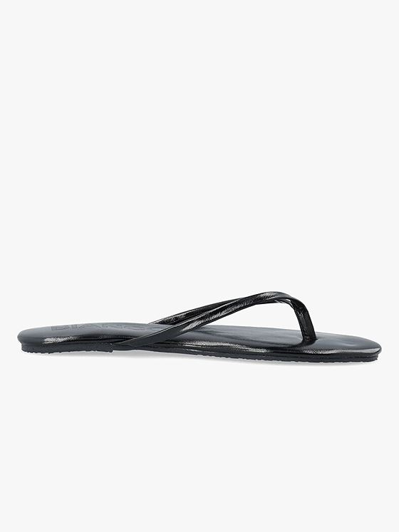 Bianco Mexico Flip Flop Faux Leather Black
