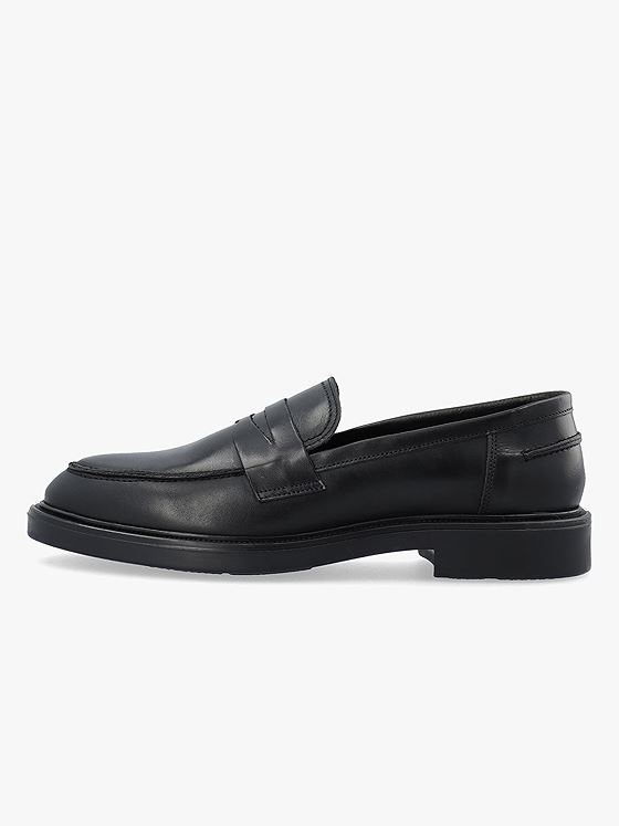 Bianco Adda Penny Loafer Smooth Leather Black