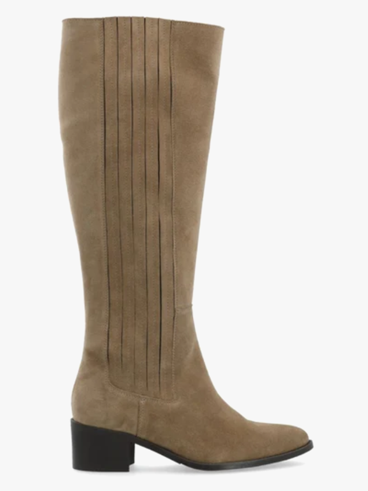Bianco Carol Chelsea Knee High Boot Oily Suede Sand