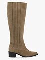 Bianco Carol Chelsea Knee High Boot Oily Suede Sand