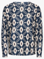 B.YOUNG Pieta All Over Print Top Navy Blazer Ikat
