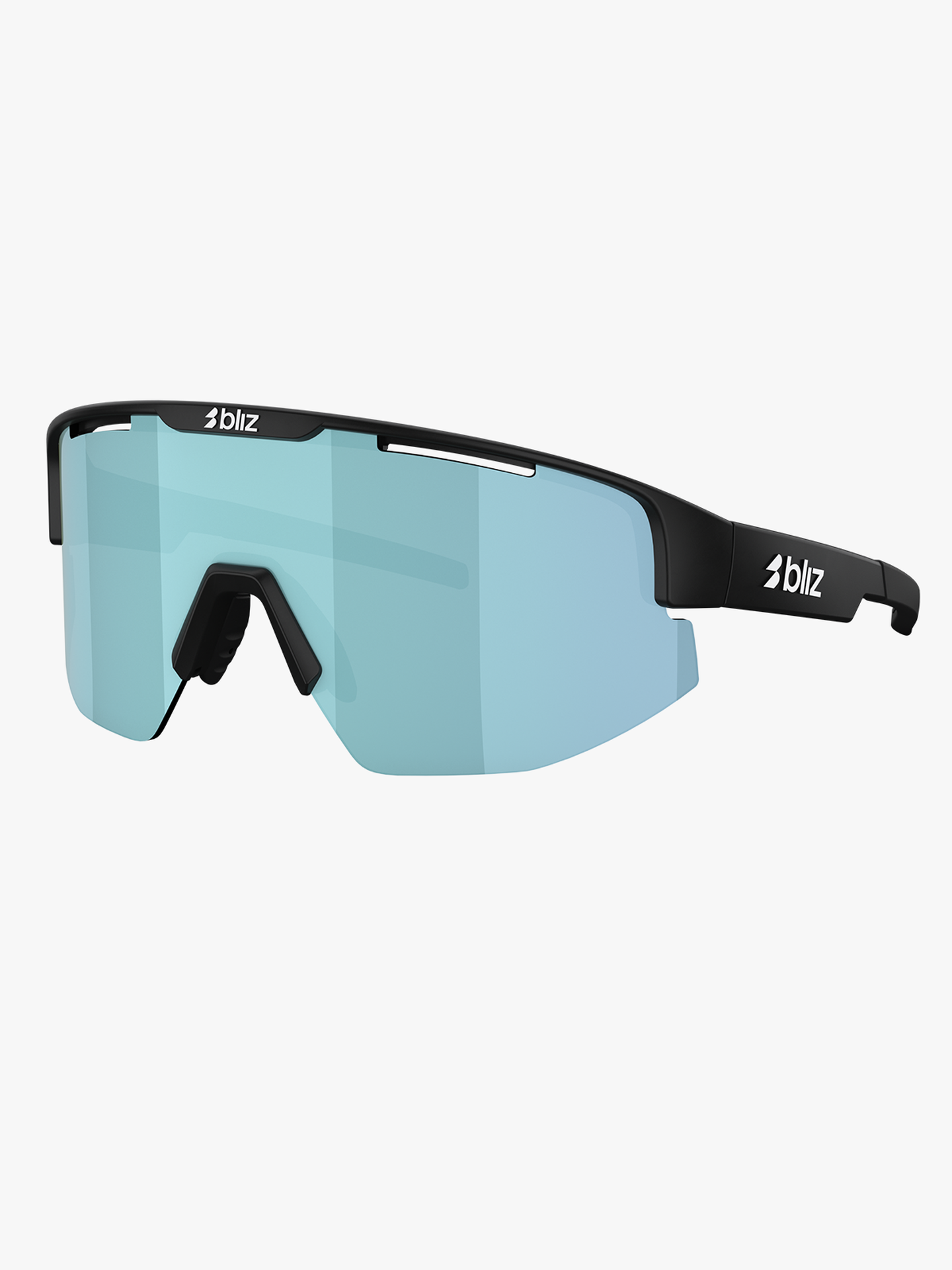 Bliz Matrix Ramme: Matt Black / Glass: Smoke Ice Blue