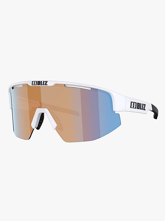 Bliz Matrix Innfatningsfarge: Matte White / Linsefarge: Korall, Oransje speilblå