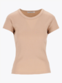 Comprimé Basic Rib T-Shirt Nude