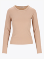 Comprimé Basic Rib Longsleeve Nude