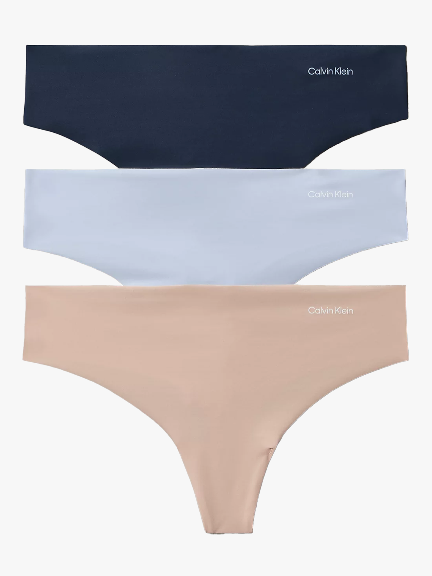 Calvin Klein 3 pk. Thong Casual Blue / Speakeasy / Cedar
