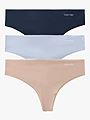 Calvin Klein 3 pk. Thong Casual Blue / Speakeasy / Cedar