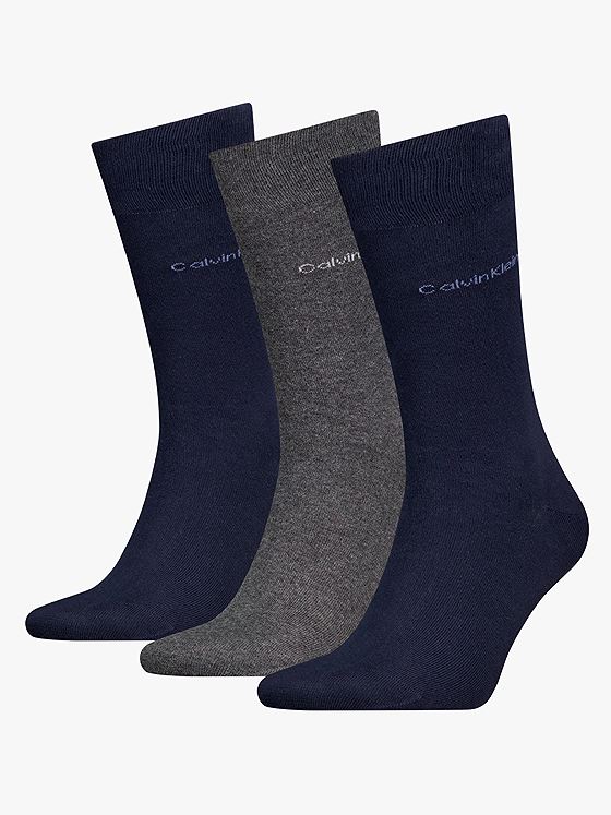 Calvin Klein Eric 3-pack Cotton Sock Navy / Dark Grey Melange