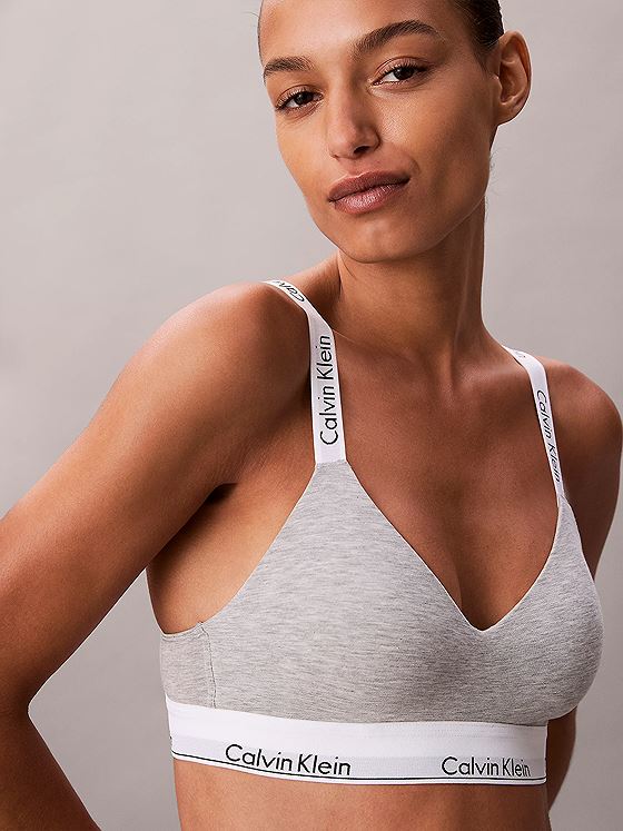 Calvin Klein Lightly Lined Bralette Grey heather