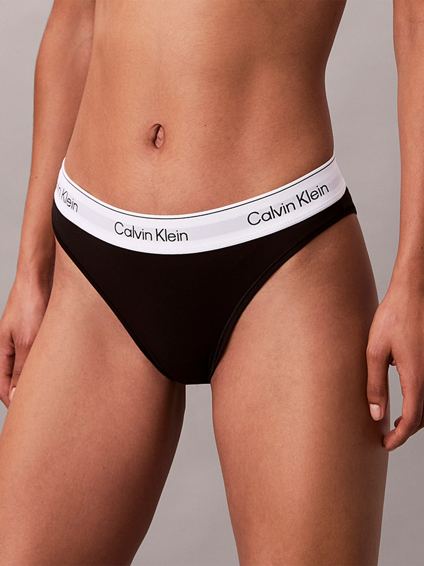 Calvin Klein High Leg Tanga Black
