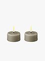 Deluxe Homeart Real Flame Tealight 2 pieces Sand Sand