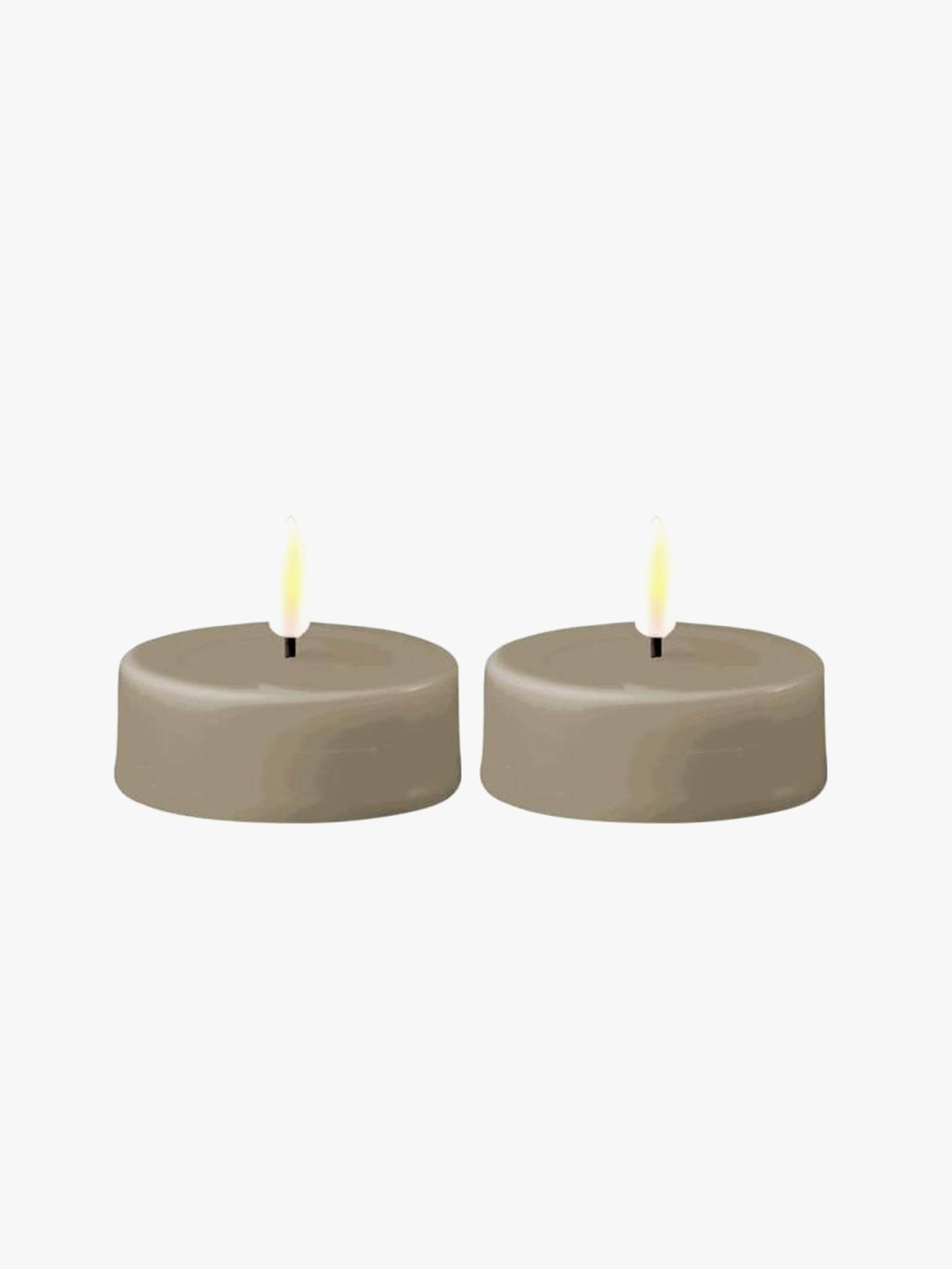 Deluxe Homeart Real Flame Jumbo Tealight 2 pieces Sand Sand