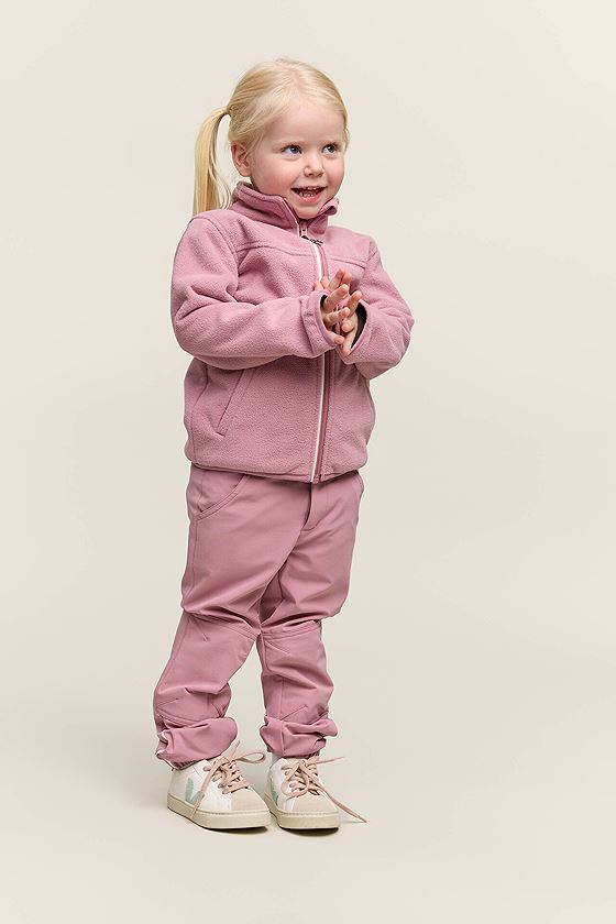 Gullkorn Clover Vindfleece Jakke Dus Rosa