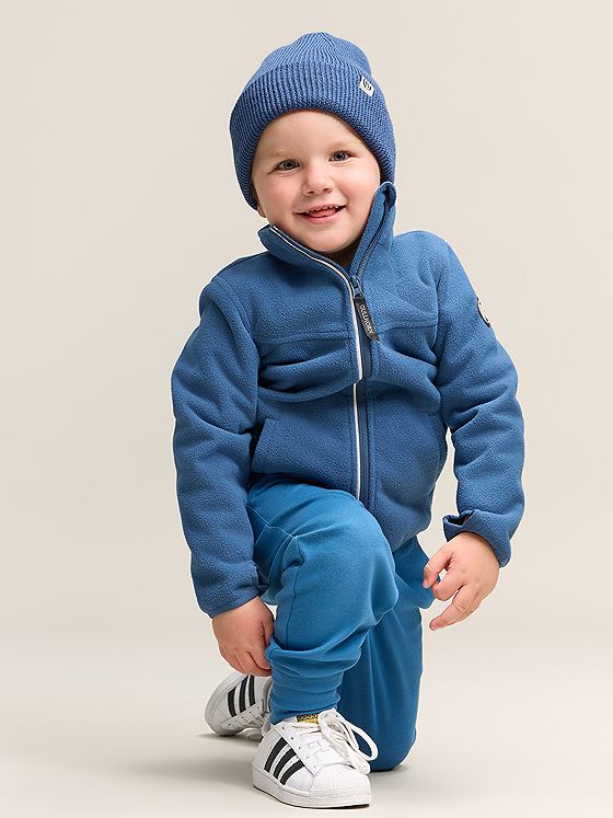 Gullkorn Clover Vindfleece Jakke Stormblå