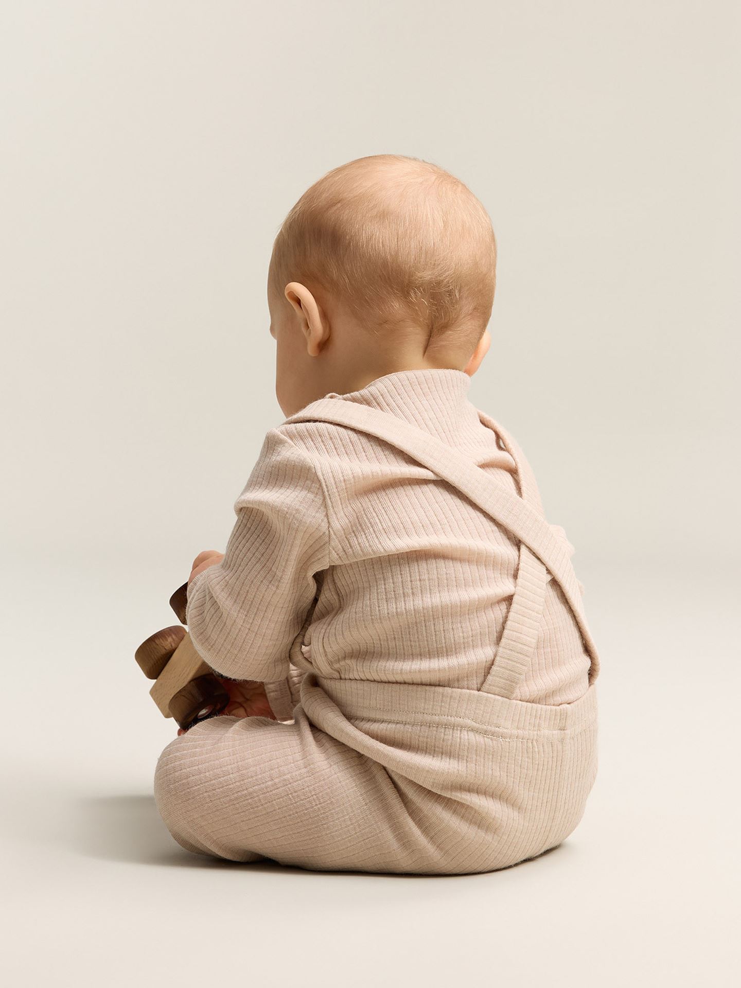 Gullkorn Chalk Baby Ull-longs Beige