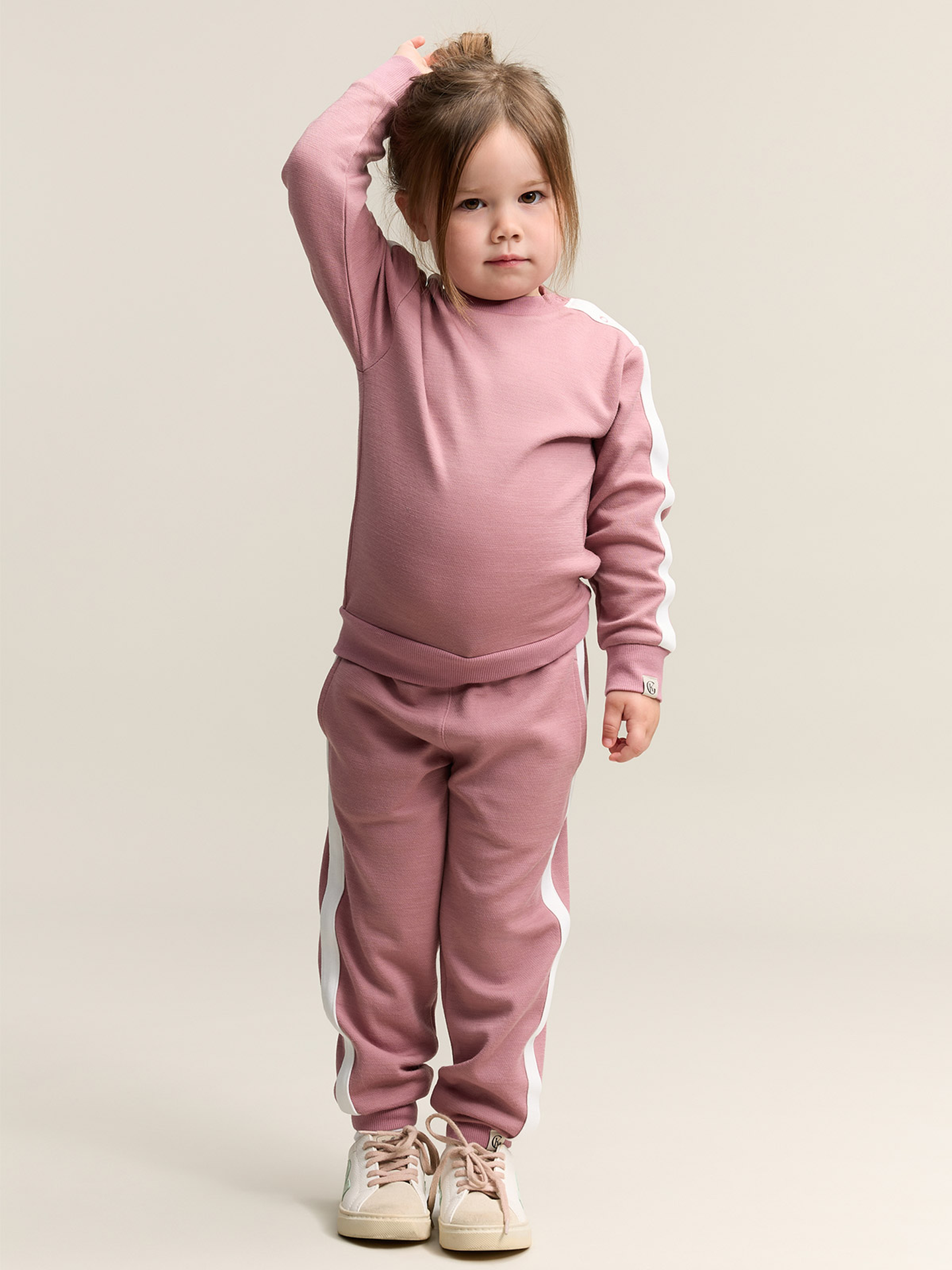 Gullkorn Syen Ull Bukse Støvrosa