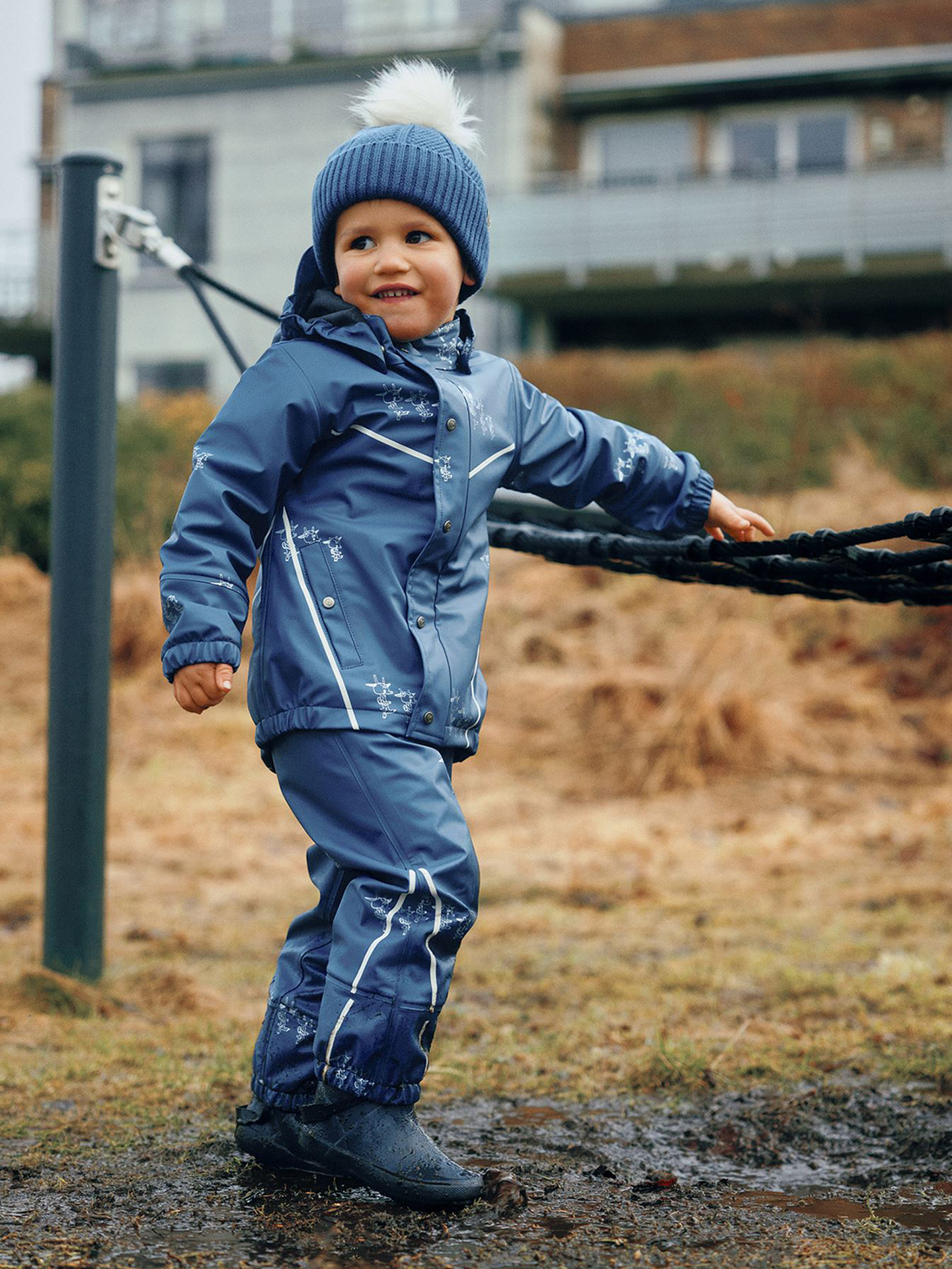 Gullkorn Bukkene Regntøysett Stormblå