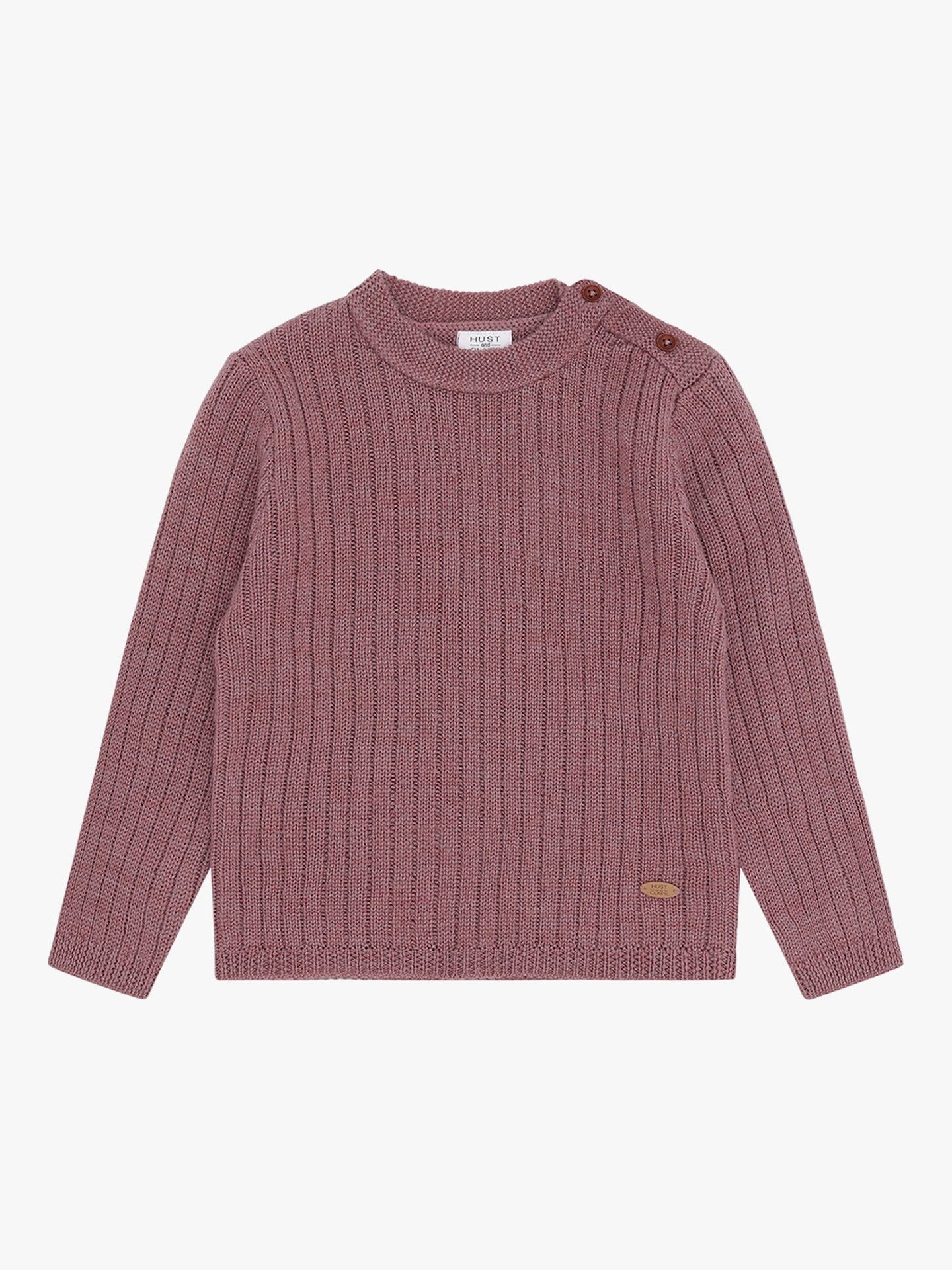 Hust and Claire Pil Wool Rib Pale Mauve