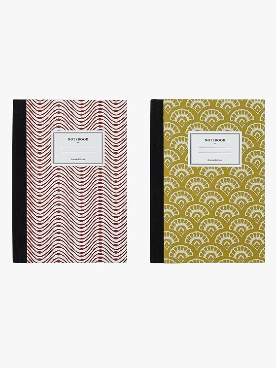 House Doctor Note Notisbok Rød / Sennepsgul