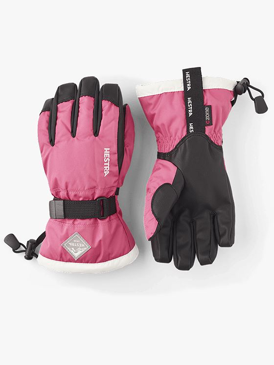 Hestra Gauntlet CZone Junior Fuchsia & ivory