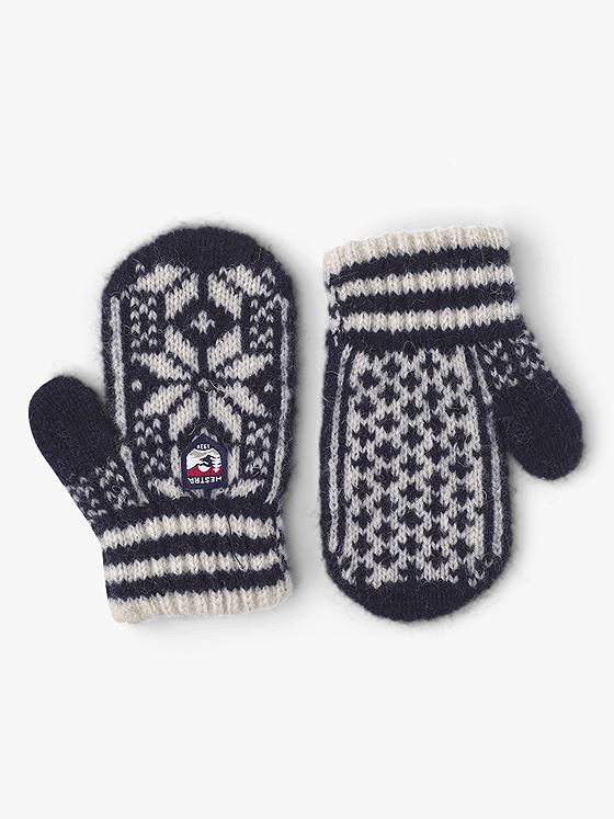 Hestra Kids' Nordic mitt Navy / Offwhite