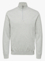 Selected Homme Selected Homme Berg Long Sleeve Half Zip Light Grey Melange