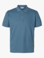 Selected Homme Selected Homme Fave Zip Short Sleeve Polo Blue Mirage