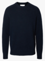 Selected Homme Rai Long Sleeve Knit Crew Neck Sky Captain