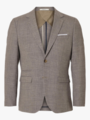 Selected Homme Slim-Oasis Linen Blazer Dark Sand Melange