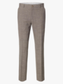 Selected Homme Slim-Oasis Linen Trousers Dark Sand Melange
