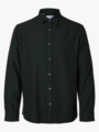 Selected Homme Regular Noah Brushed Twist Shirt Long Sleeve Forest Night Twisted