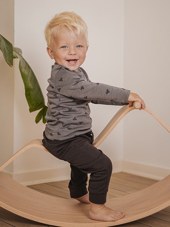 Hummel Mini Wool T-Shirt Long Sleeve Charcoal Grey