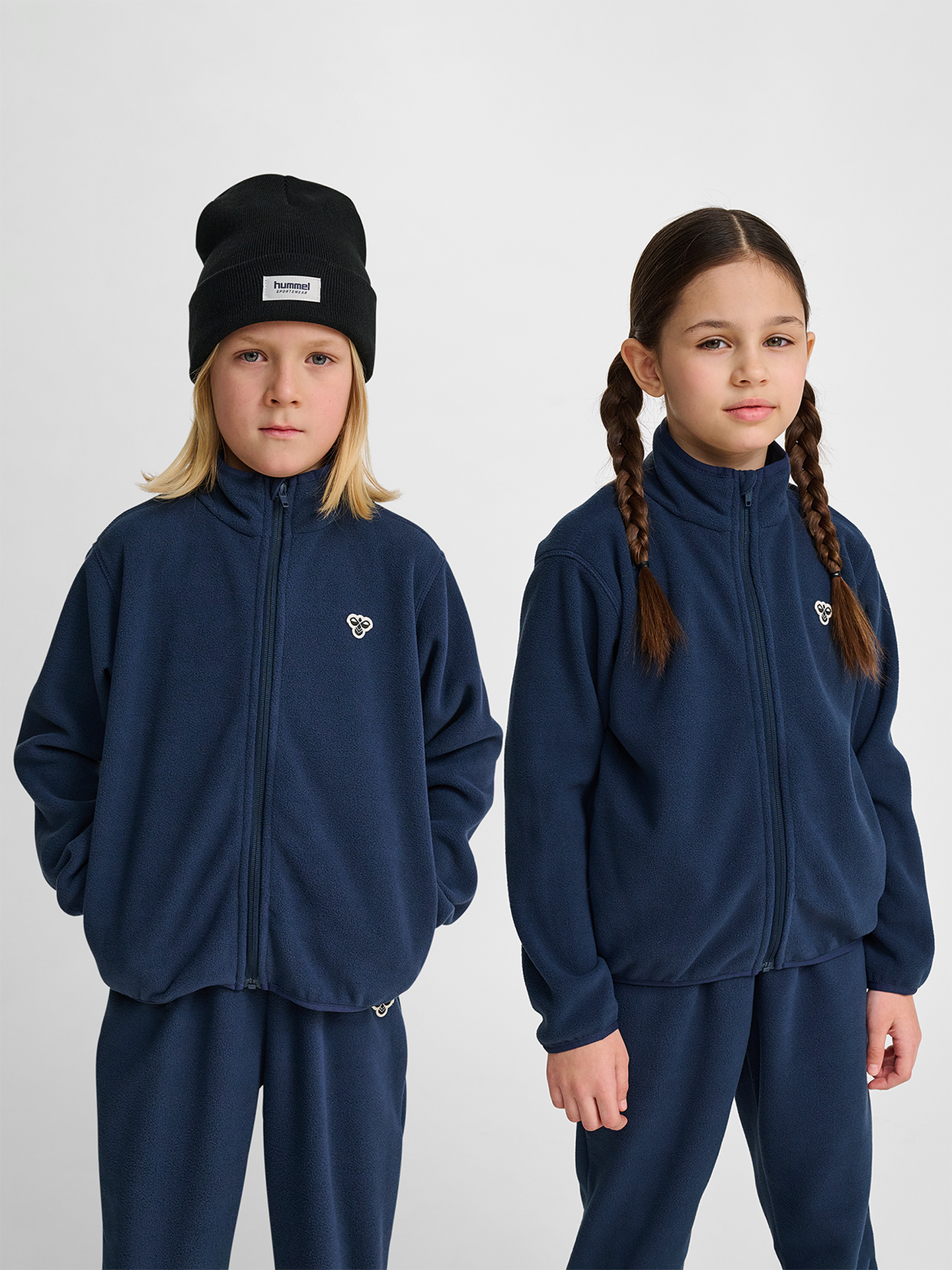 Hummel Junior Fleece Zip Jacket Bee Dress Blues