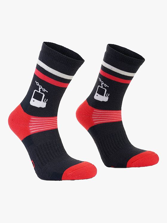 Hygge Merinoull Sokk - Hent Vin Mørkeblå og rosa