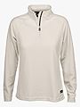 Hygge Women's Cloud Fleece Zip Neck Whiteish