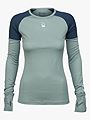 Hygge Women's Hyggewool 180 Crew Neck Light Green / Navy